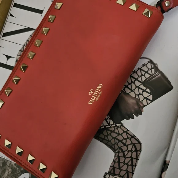 Valentino Long Rockstud Zip Around Wallet AUTHENTIC - Picture 4 of 16